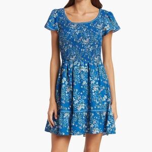 Max Studio Blue Floral Mini Dress